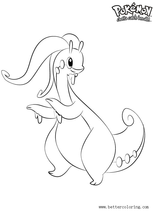 Free Pokemon Coloring Pages Goodra printable