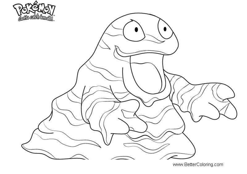 Free Pokemon Coloring Pages Grimer printable
