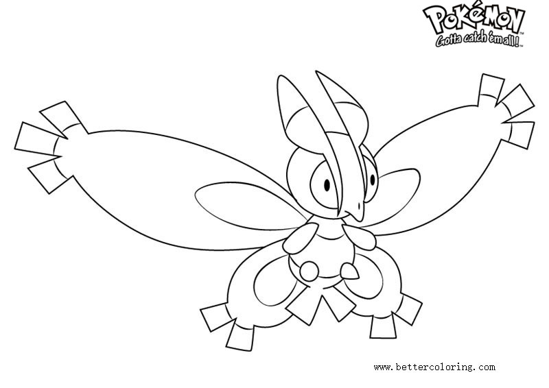 Free Pokemon Coloring Pages Mothim printable