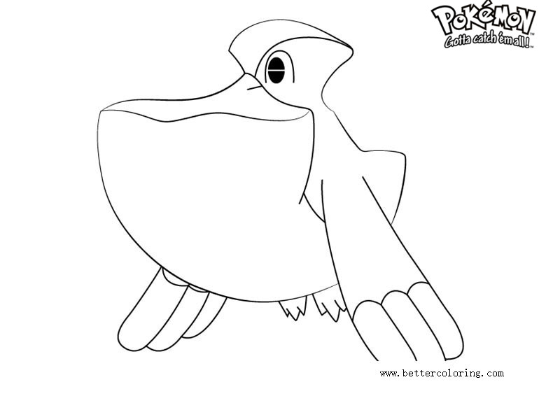 Pokemon Coloring Pages Pelipper - Free Printable Coloring Pages