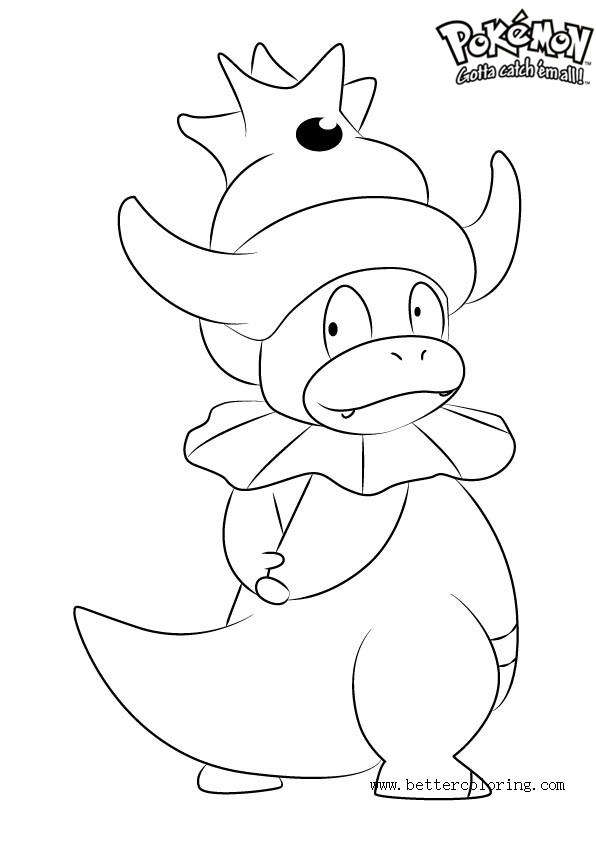 Pokemon Coloring Pages Slowking - Free Printable Coloring Pages
