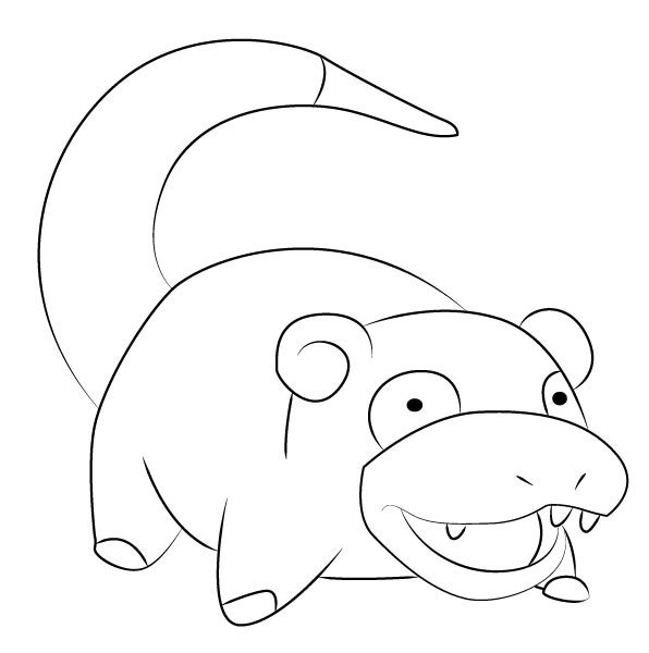 Slowpoke Pokemon Coloring Page Coloring Pages
