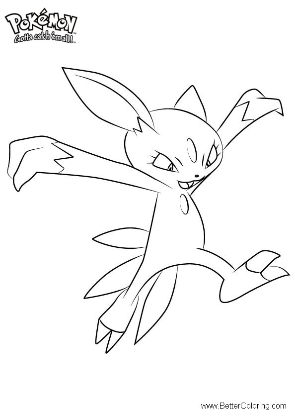 Free Pokemon Coloring Pages Sneasel printable
