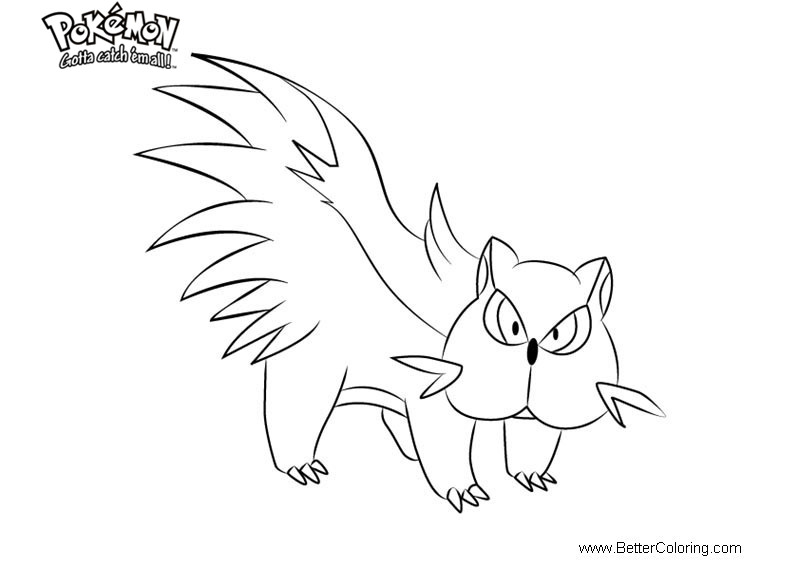 Pokemon Coloring Pages Stunky - Free Printable Coloring Pages