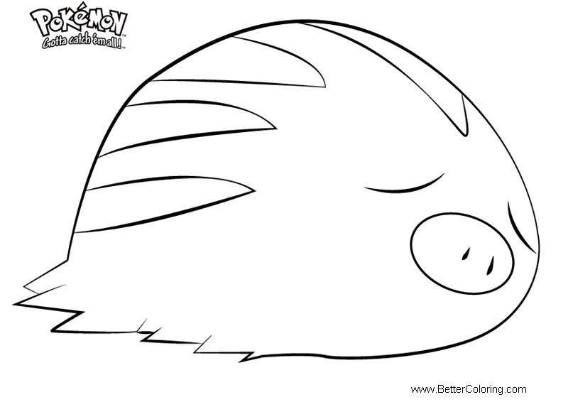 Pokemon Coloring Pages Swinub - Free Printable Coloring Pages