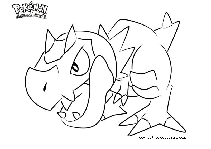 Pokemon Coloring Pages Tyrunt - Free Printable Coloring Pages