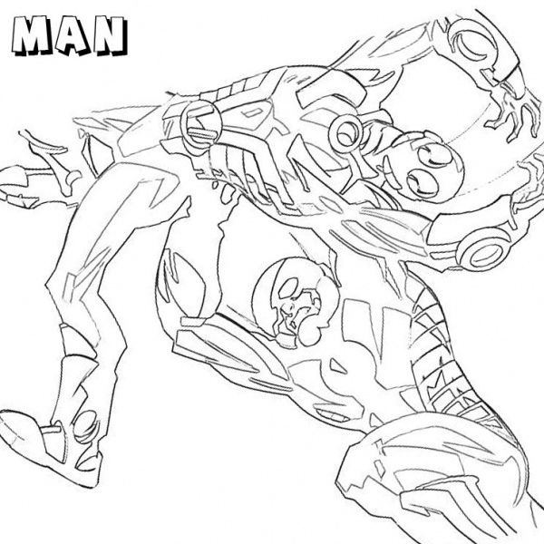 Ant Man Coloring Pages Flying on An Ant - Free Printable Coloring Pages