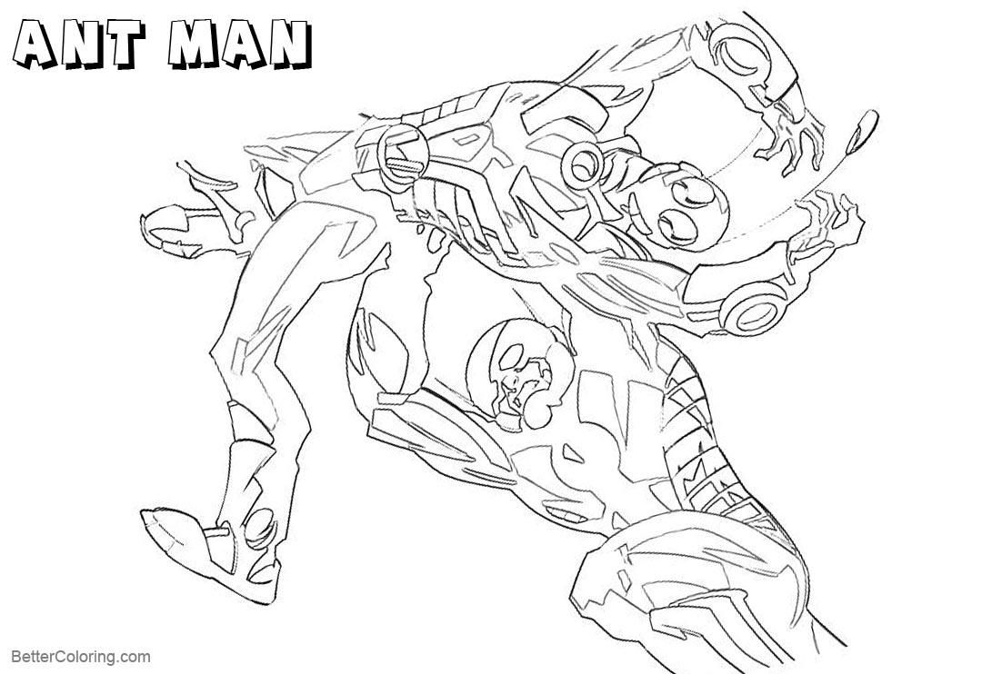 Free Power of Ant Man Coloring Pages printable