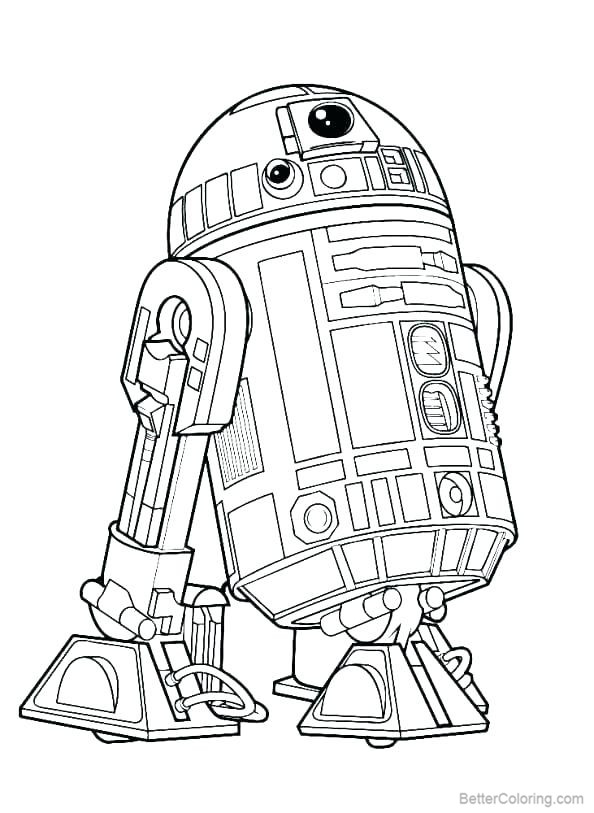 R2d2 from Star Wars Coloring Pages - Free Printable Coloring Pages