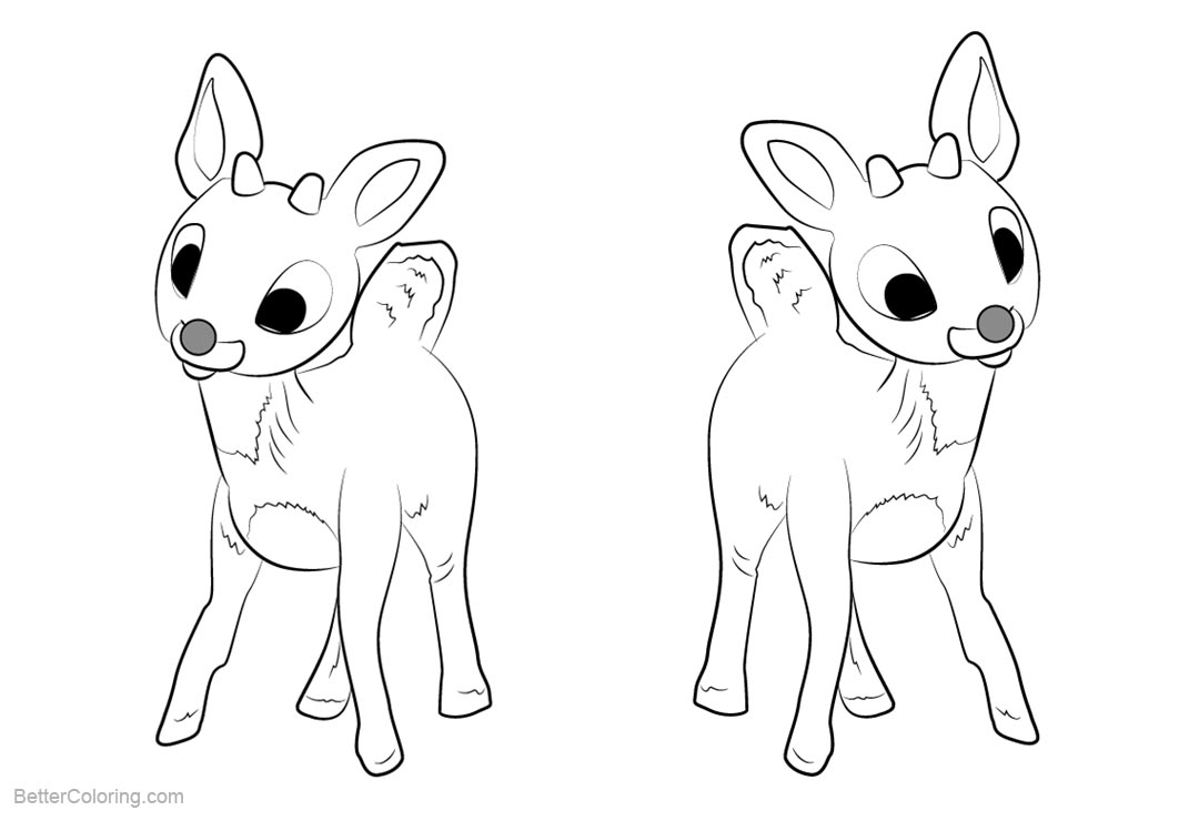 Reindeer Coloring Pages Baby - Free Printable Coloring Pages