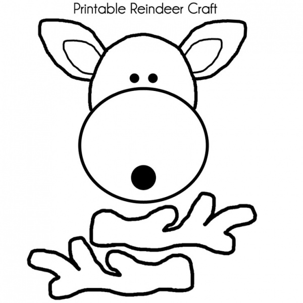 Reindeer Coloring Pages Outline Drawing - Free Printable Coloring Pages