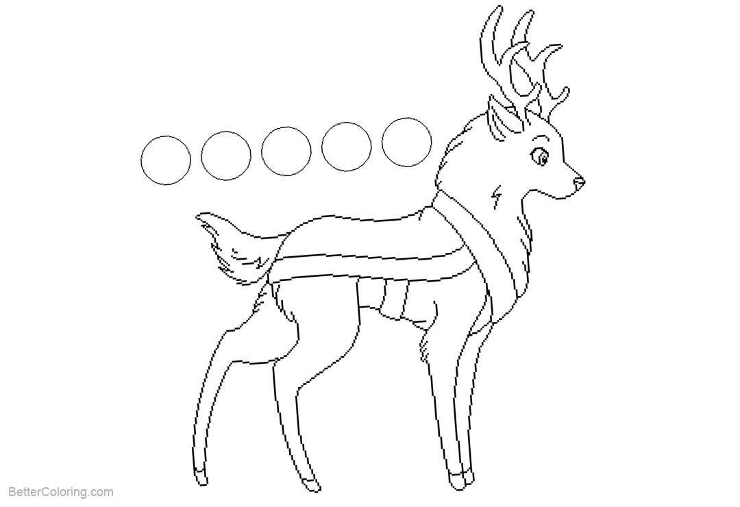 Free Reindeer Coloring Pages Drawing by fursonaloverxd printable