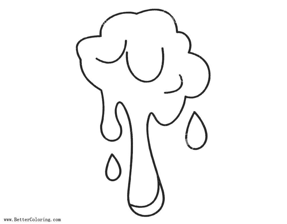 Free Simple Slime Coloring Pages printable