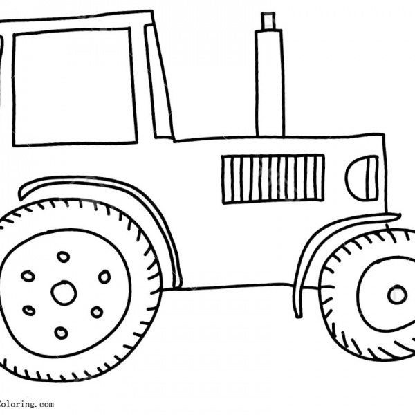 Download Tractor Coloring Pages Simple for Kids - Free Printable Coloring Pages