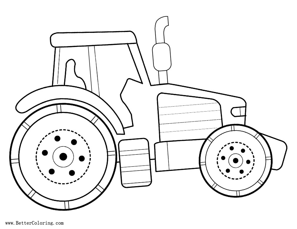 Download Simple Tractor Coloring Pages for Preschool Kids - Free Printable Coloring Pages