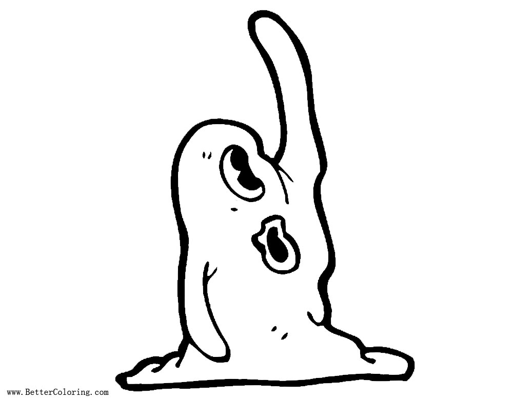 Free Slime Blob Monster Coloring Pages printable