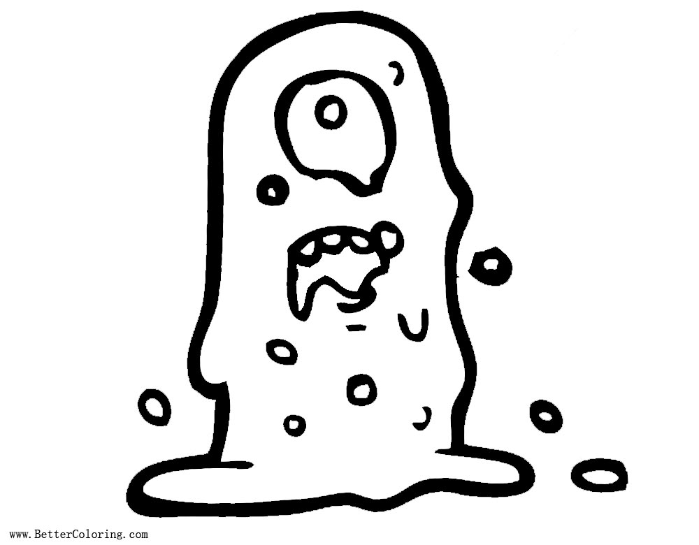Free Slime Monster Coloring Pages printable