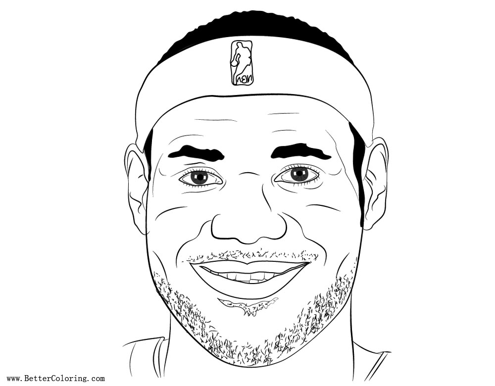 Smile Lebron James Coloring Pages Free Printable