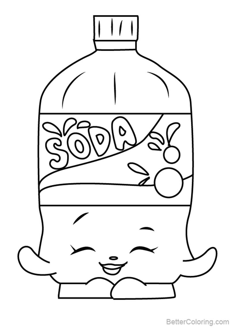 Free Soda from Shopkins Coloring Pages printable