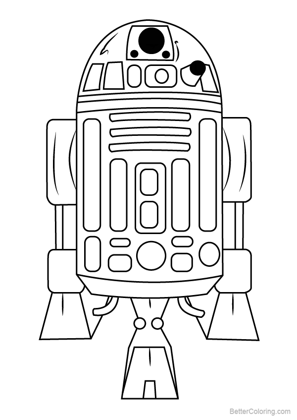 Star Wars R2D2 Coloring Pages Free Printable Coloring Pages