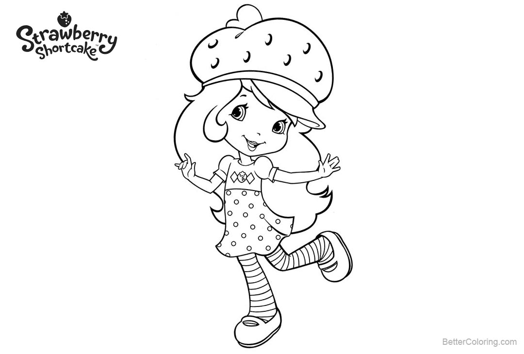 Free Strawberry Shortcake Coloring Pages Dancing printable