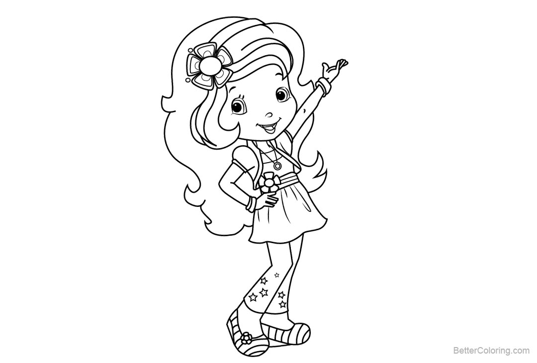 Free Strawberry Shortcake Coloring Pages Orange Blossom printable
