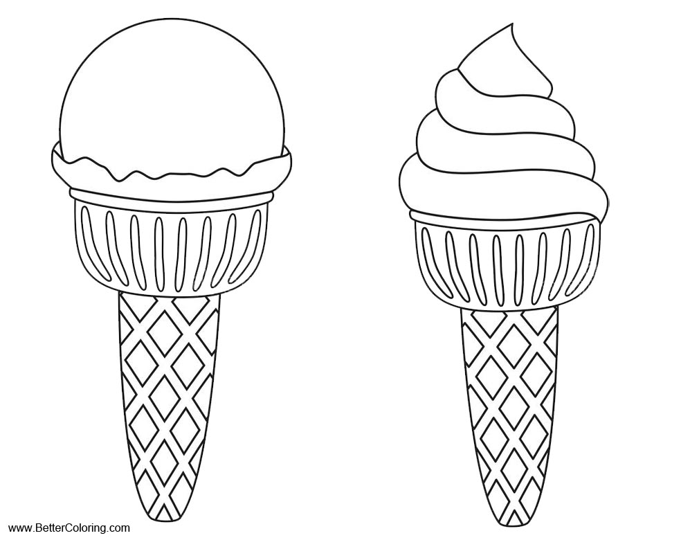 Download Summer Fun Coloring Pages Ice Cream Lineart - Free ...