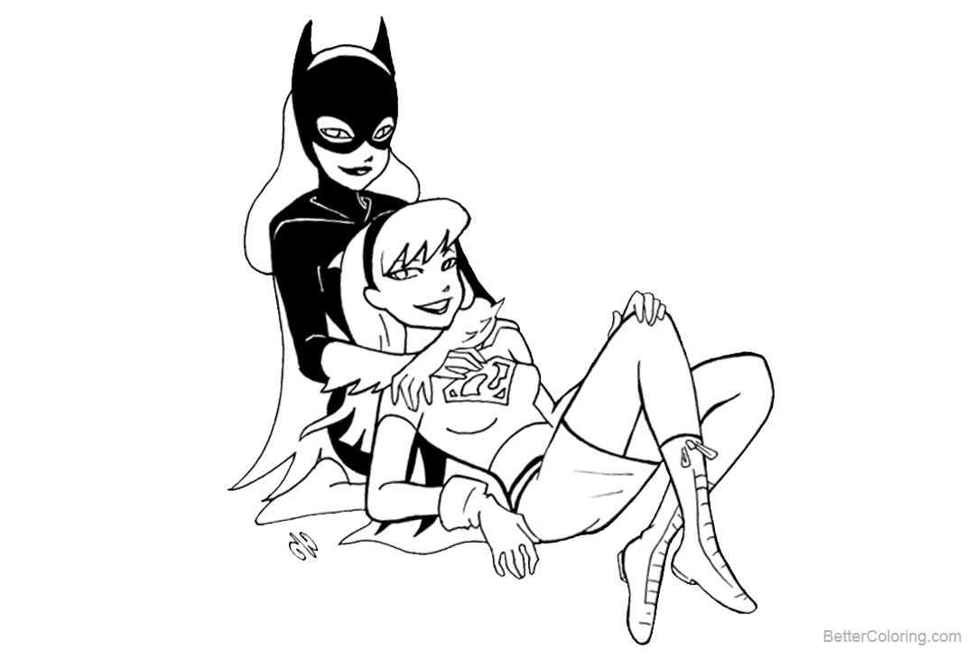 Free Supergirl and Batgirl Coloring Pages by yamino printable