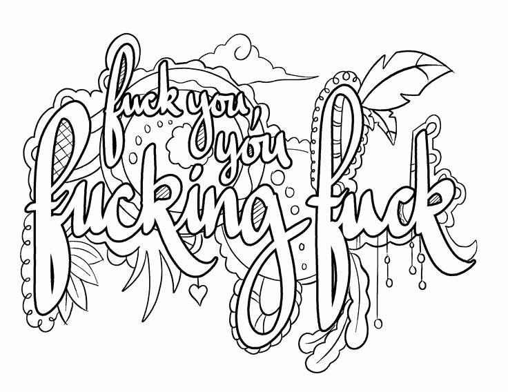 Swear Word Coloring Pages Clipart - Free Printable Coloring Pages
