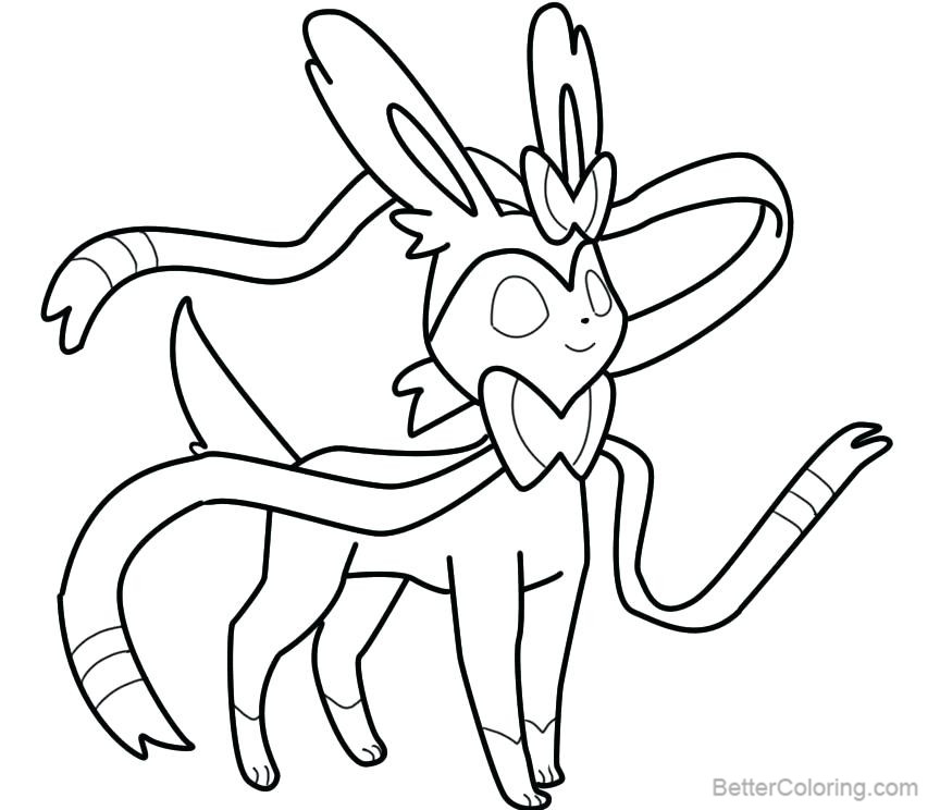 Free Sylveon from Pokemon Coloring Pages printable