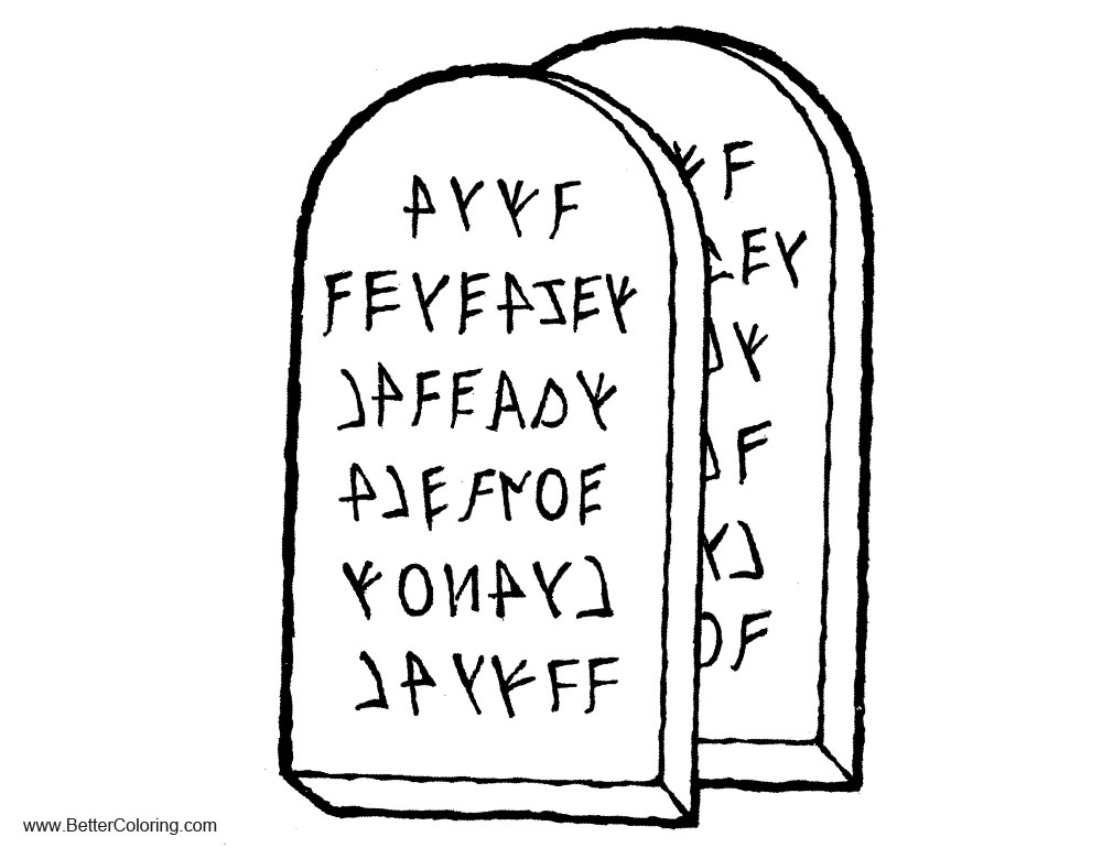 Tablets Of Ten Commandments Coloring Pages Free Printable Coloring Pages