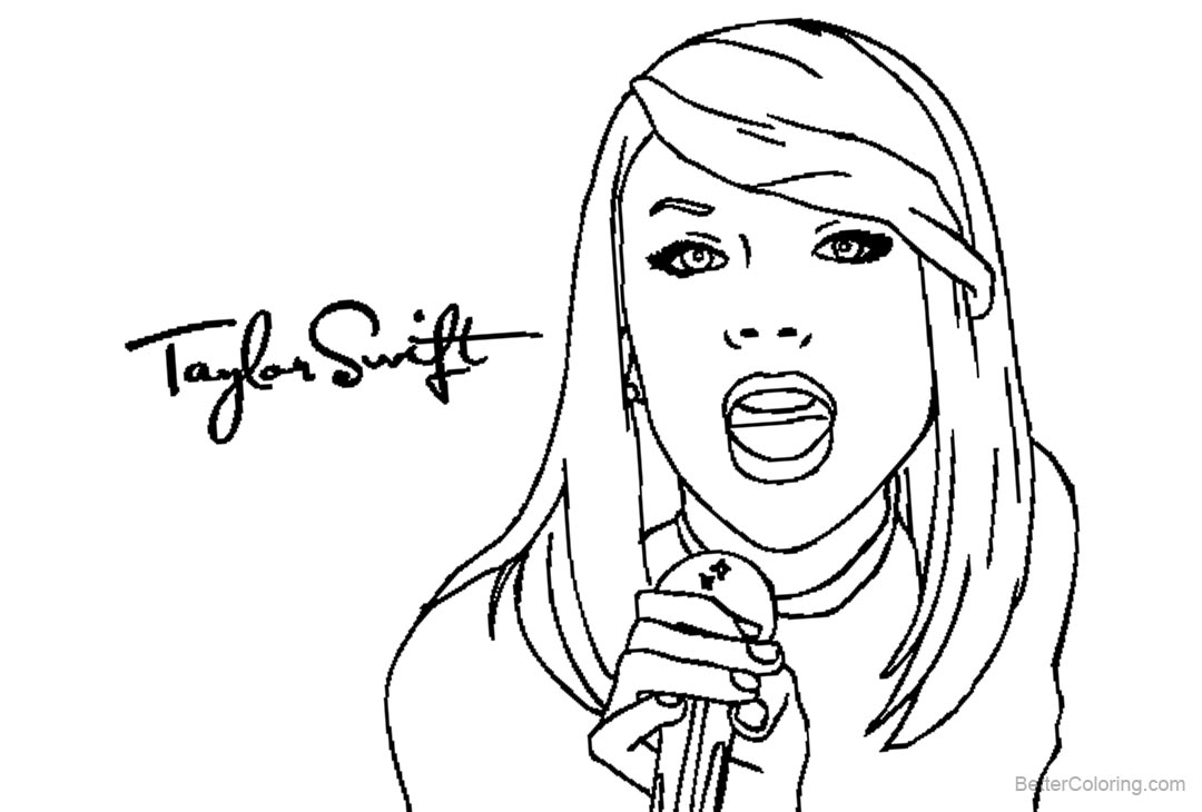Download 104 Taylor Swift S Coloring Pages PNG PDF File