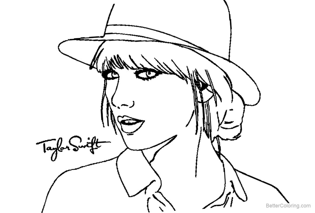 Free Taylor Swift Coloring Pages Fanart printable
