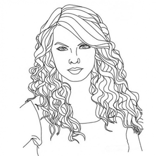Taylor Swift Coloring Pages Lineart Free Printable Coloring Pages