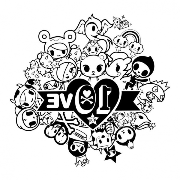 Tokidoki Coloring Pages Moofia and Milk - Free Printable Coloring Pages