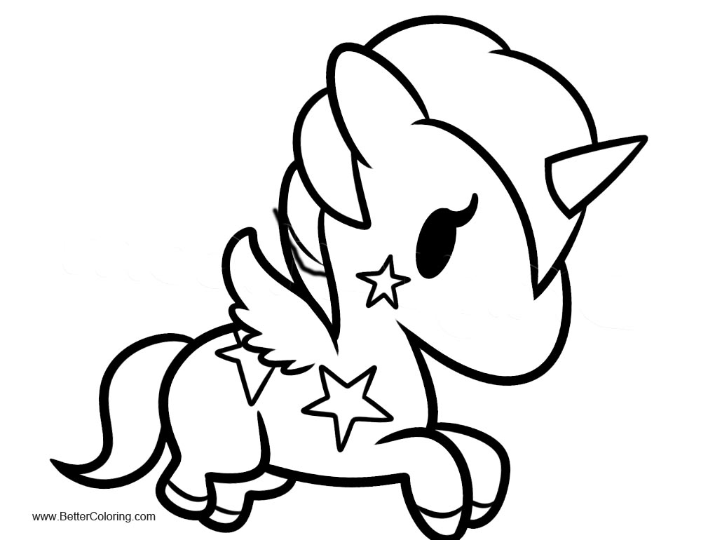 Tokidoki Coloring  Pages  Unicorn  Stellina Free Printable 