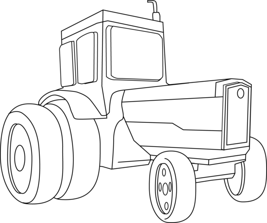 Free Tractor Coloring Pages Black and White printable
