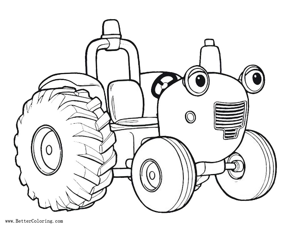 Tractor Coloring Pages Cartoon Face Free Printable Coloring Pages