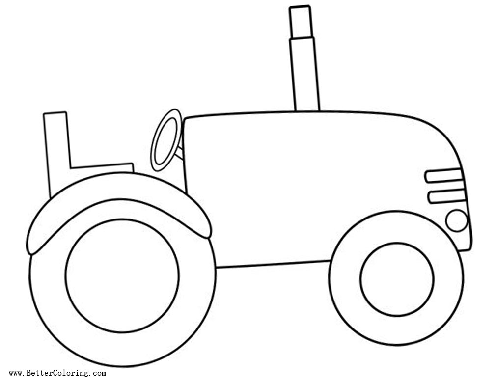 Tractor Coloring Pages Simple for Kids - Free Printable Coloring Pages