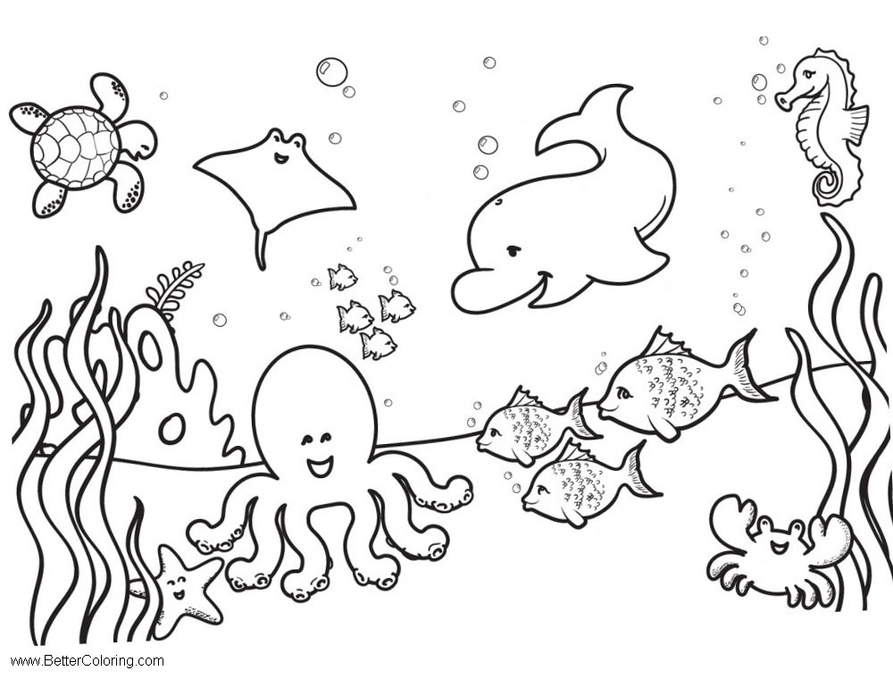 Under The Sea Coloring Pages - Free Printable Coloring Pages