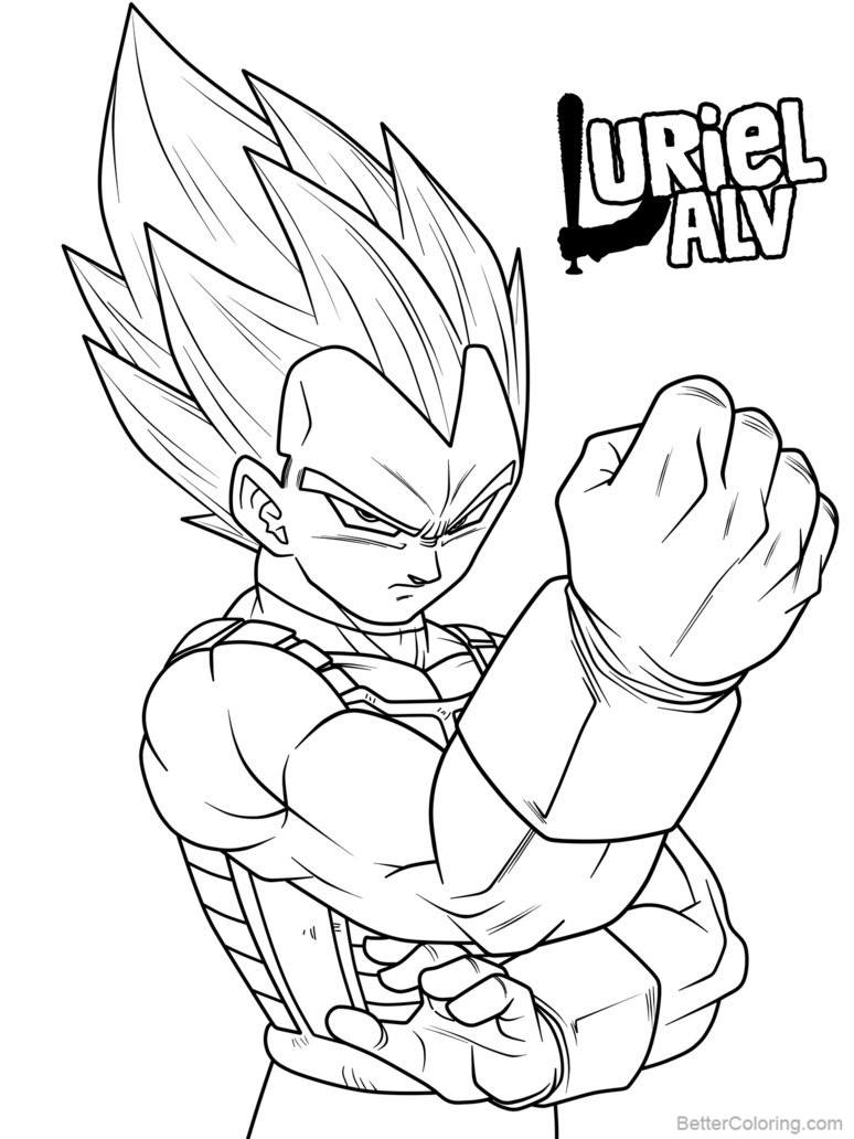 Vegeta Coloring Pages Limit Breaker by urielalv - Free Printable