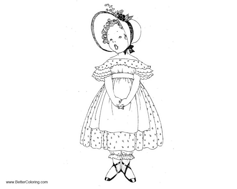 Free Vintage Girly Coloring Pages printable