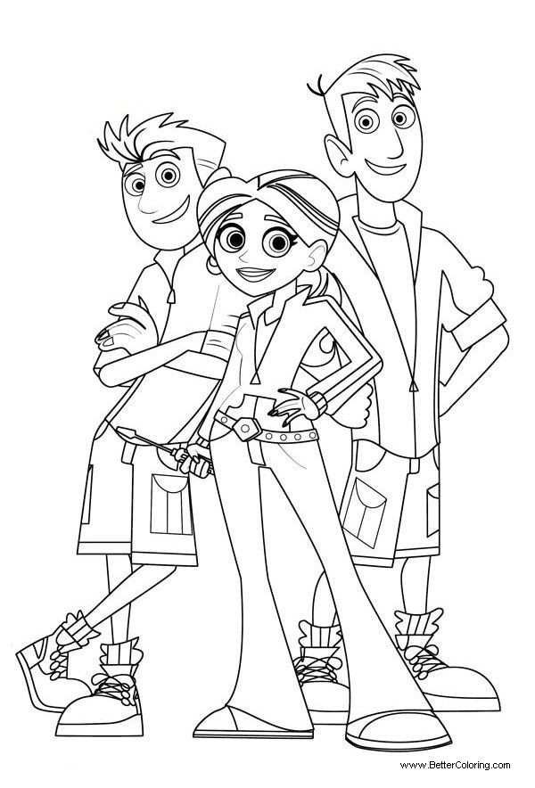 Free Wild Kratts Characters Coloring Pages printable
