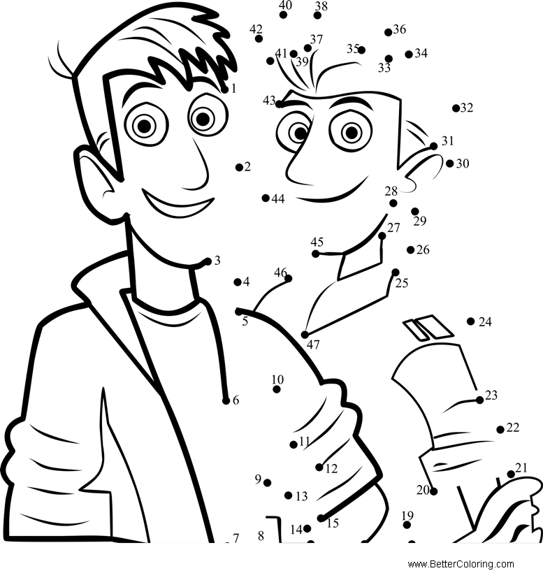Free Wild Kratts Coloring Pages Connect the Dots printable