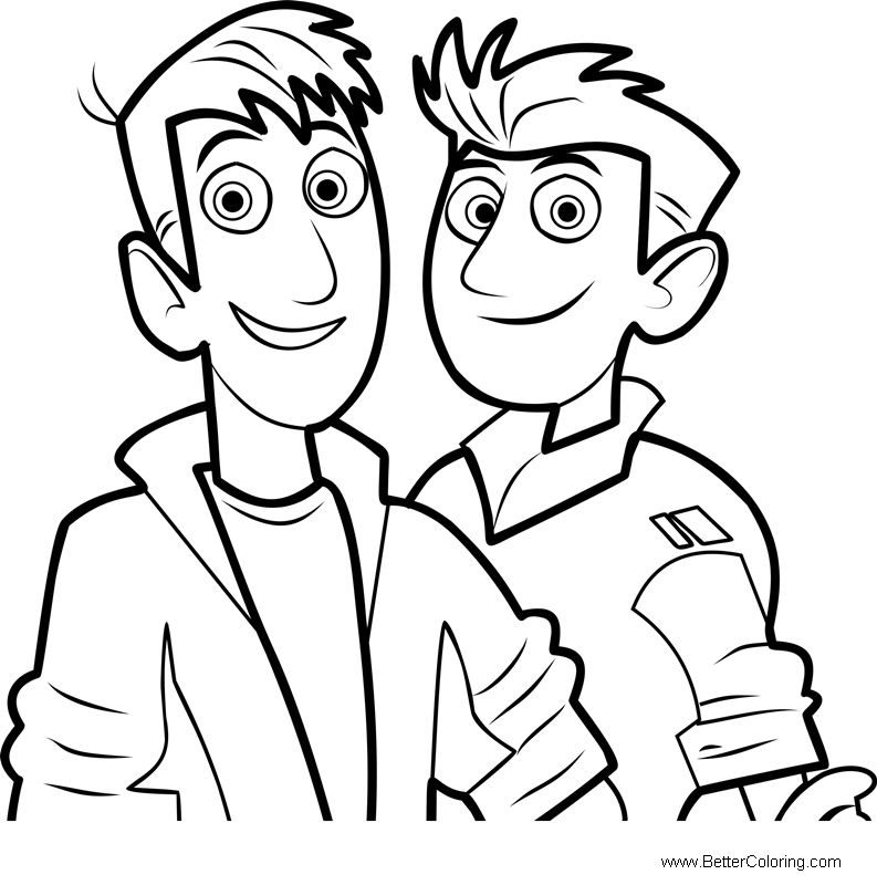 Free Wild Kratts Coloring Pages Lineart printable