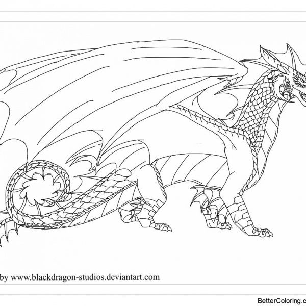 Wings of Fire Coloring Pages by LunarNightmares981 - Free Printable