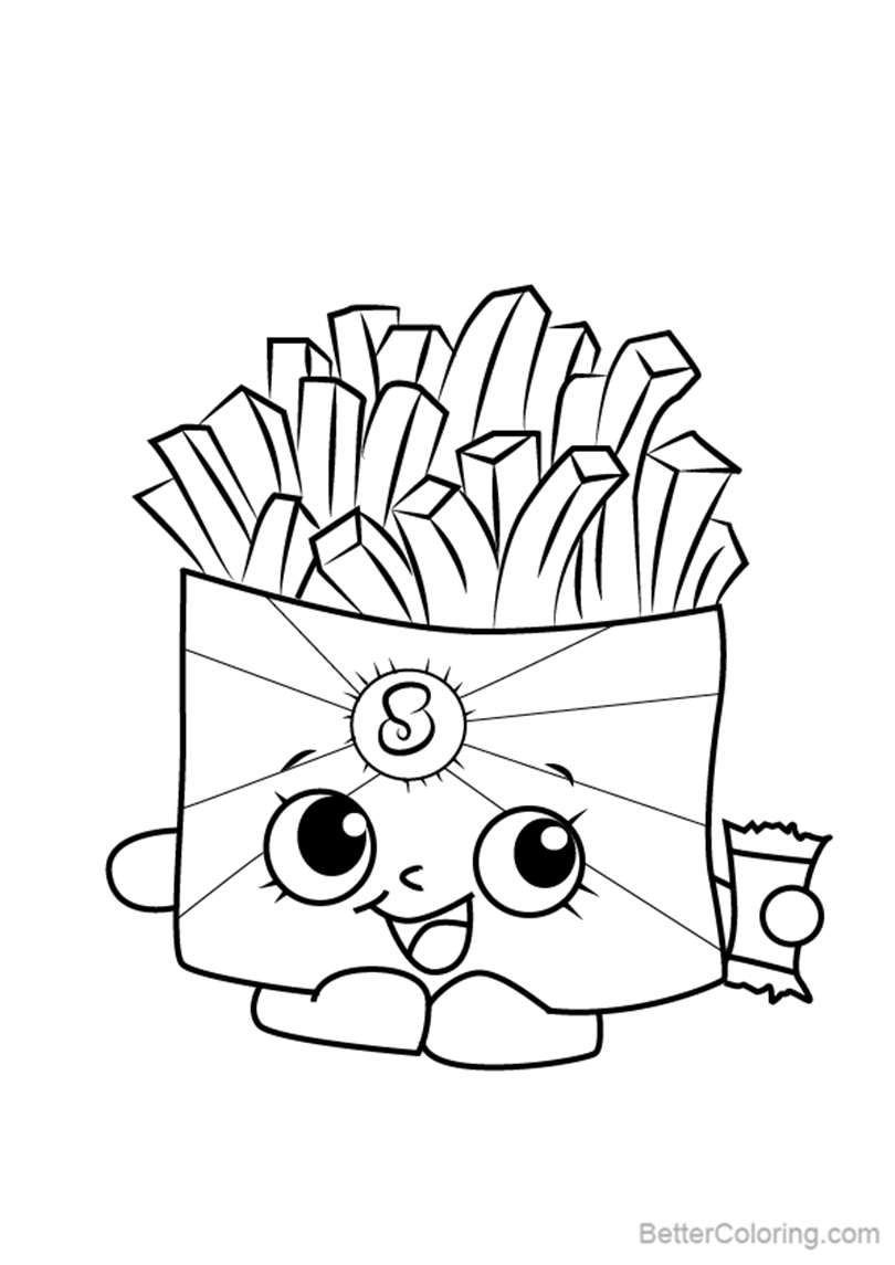Free Wise Fry from Shopkins Coloring Pages printable