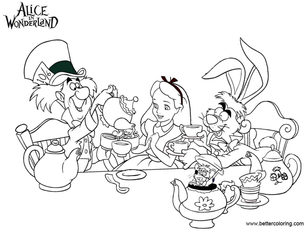 Old Fashioned Tea Party Coloring Pages Gift  Printable Coloring Pages  mobilyacilar.info