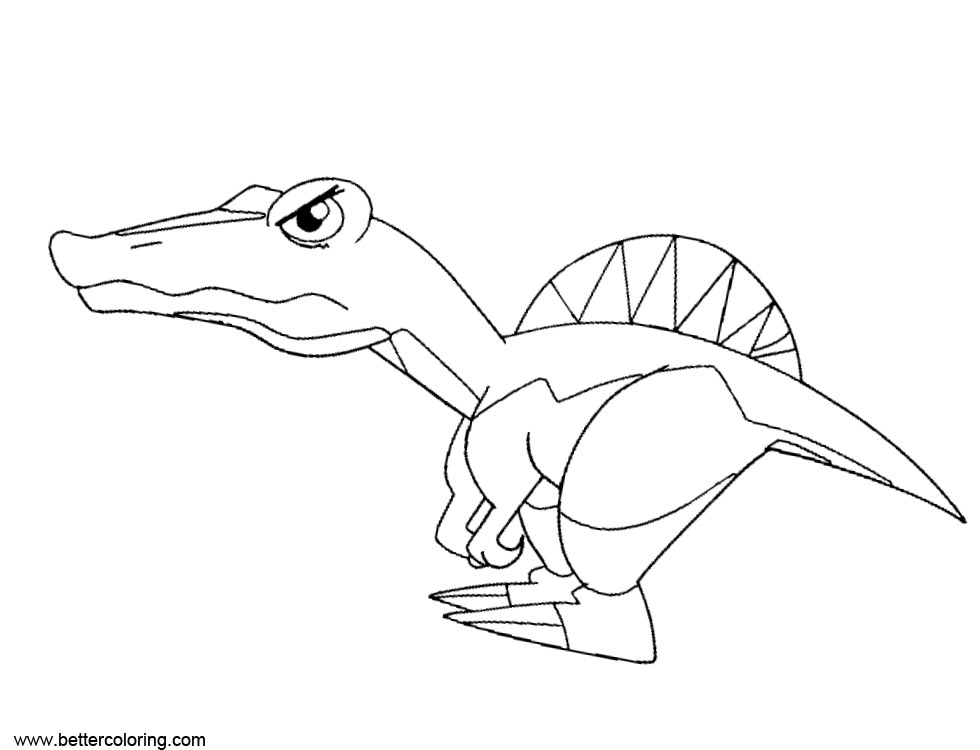 Free Angry Spinosaurus Coloring Pages printable