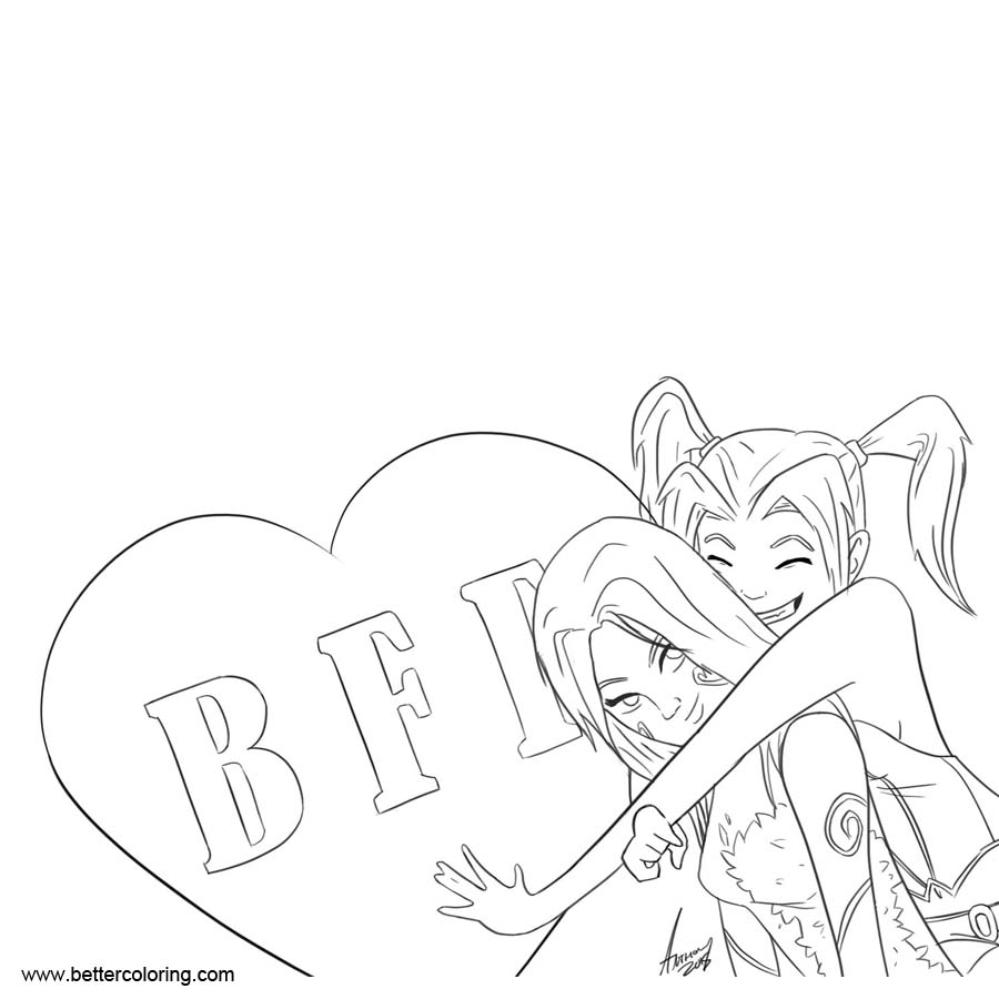 BFF Coloring Pages Best Friends Forever - Free Printable Coloring Pages